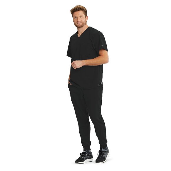 Barco One™ by Barco BOP520 Men's Vortex 6-Pocket Jogger Scrub Pant Black - Picture 4 of 5
